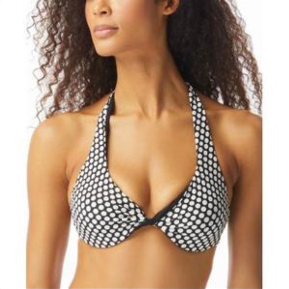 Coco Reef Other - Coco Reef Polka Dot Halter Bikini Top